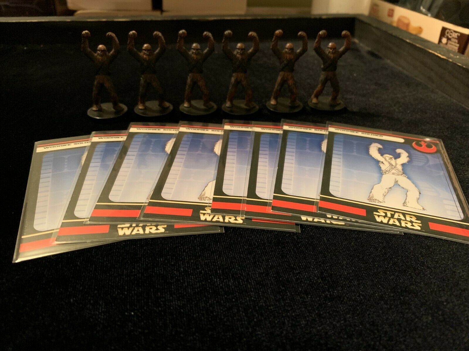 Star Wars Miniatures Wookiee Soldier Lot Rebel Storm With Card