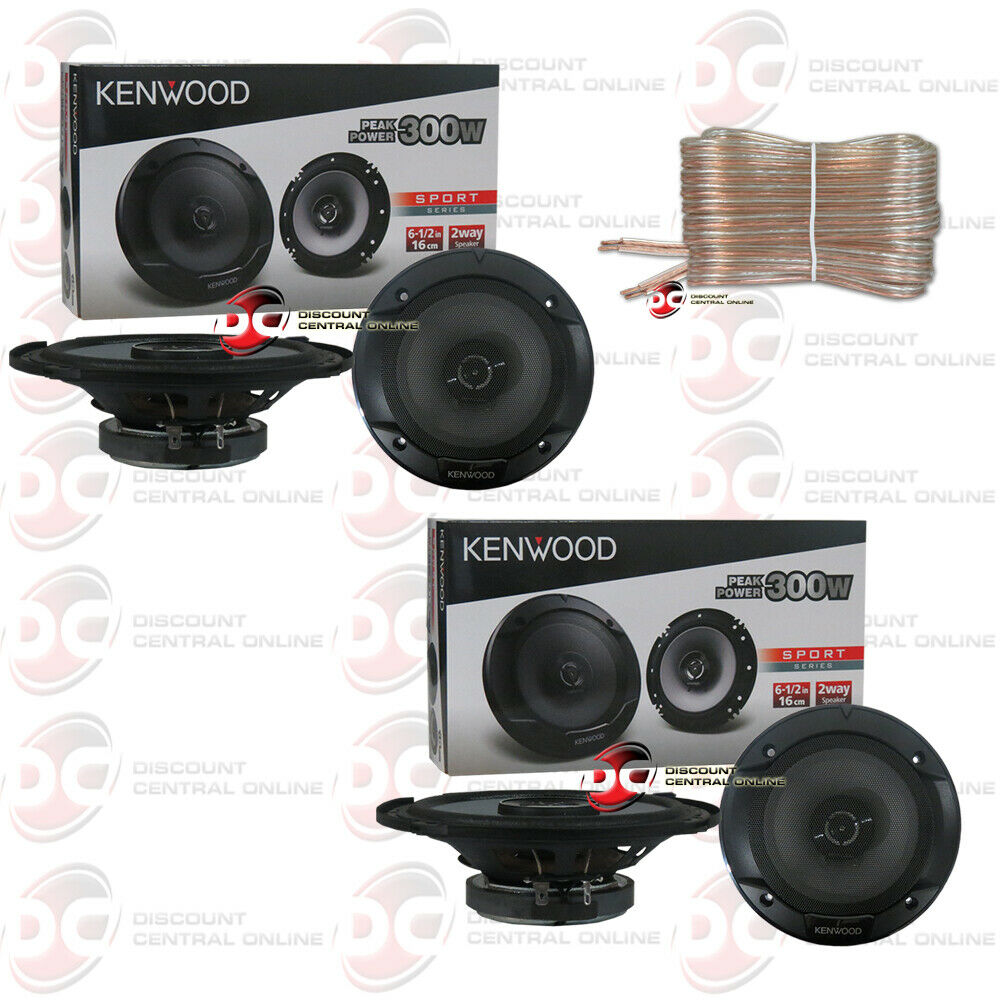 4 X Kenwood Kfc-1666s 6.5 Inch 2-way Car Audio Door Coaxial Speakers 300w Max